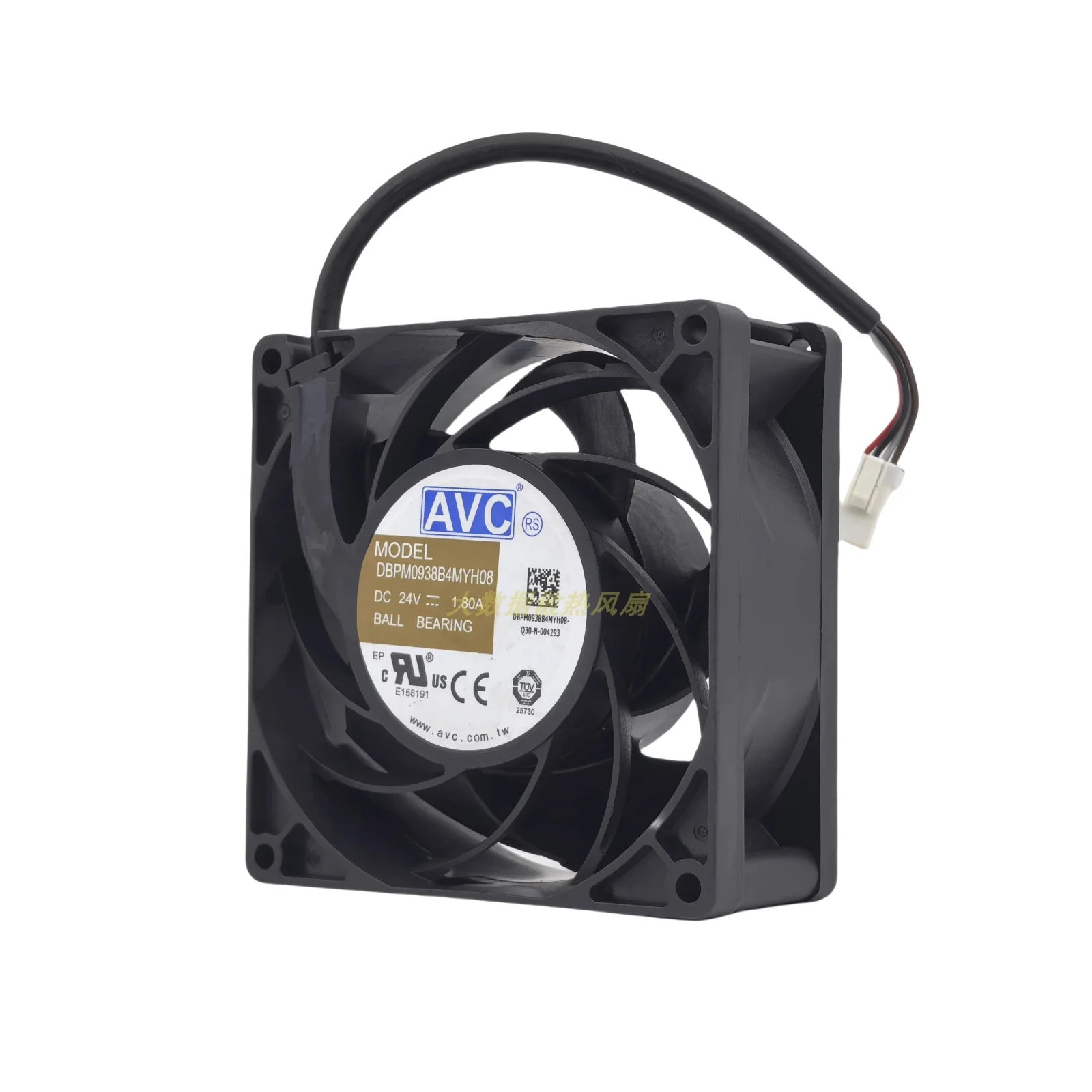 

DBPM0938B4MYH08 24V DC 1.80A Industrial Fan | 90×90×38mm IP68 Waterproof High-Airflow Cooling | Dual Ball Bearing for H