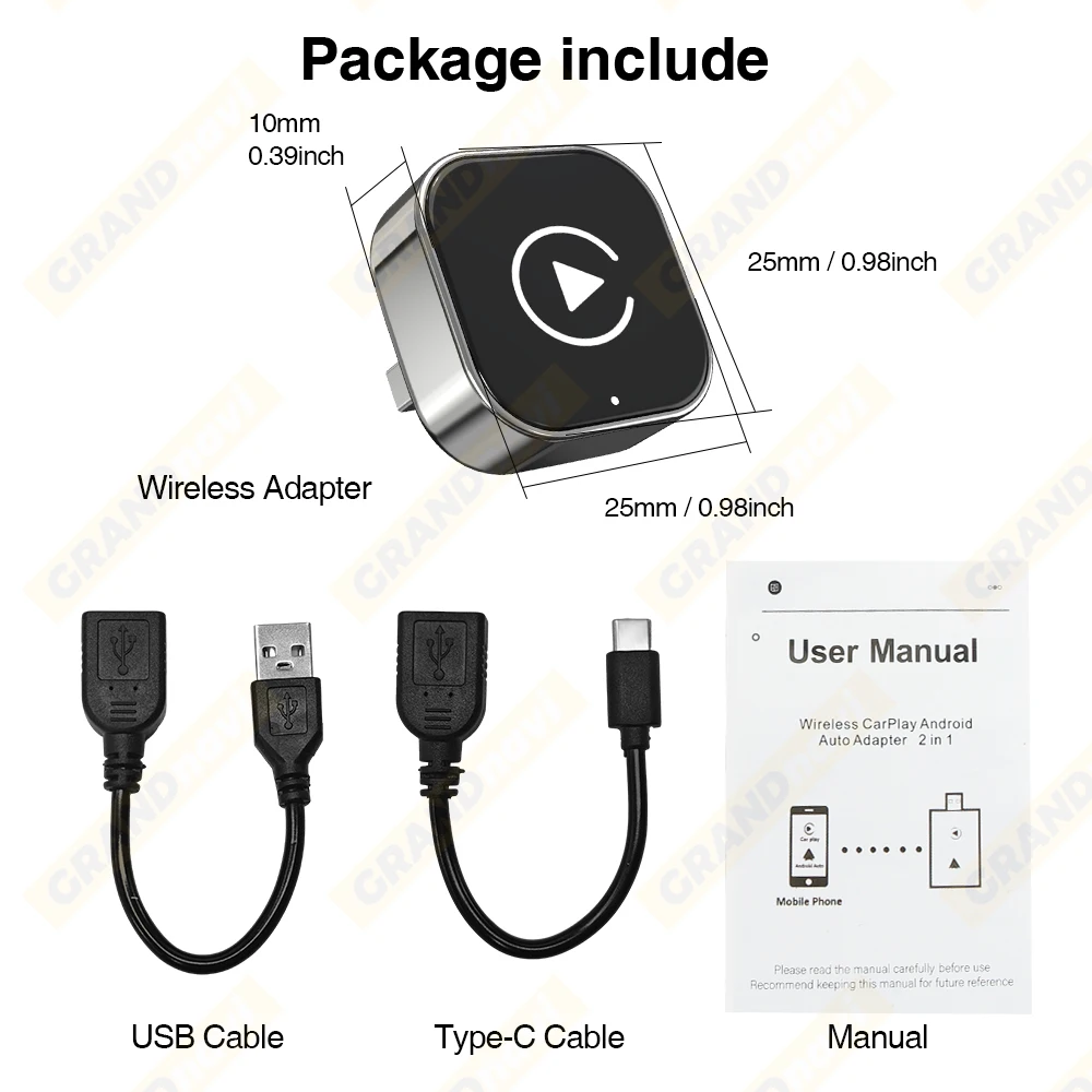2-in-1 kabelloses CarPlay- und Android-Auto-System, neuer intelligenter Adapter, einfache Plug-and-Play-Installation, stabile Bluetooth- und WLAN-Verbindung, OTA-Software-Updates, passend für 99 % aller Fahrzeuge. – Detail 14