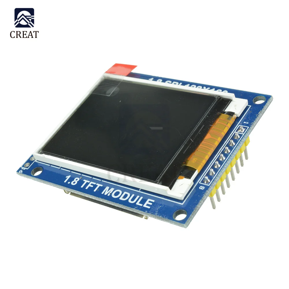 Display Modul LCD TFT SPI Seri 1.8 Inci Mini dengan Adaptor PCB IC 128X160 Dot Matrix 3.3V 5V IO Inerface Cmmpatible 1602 5110