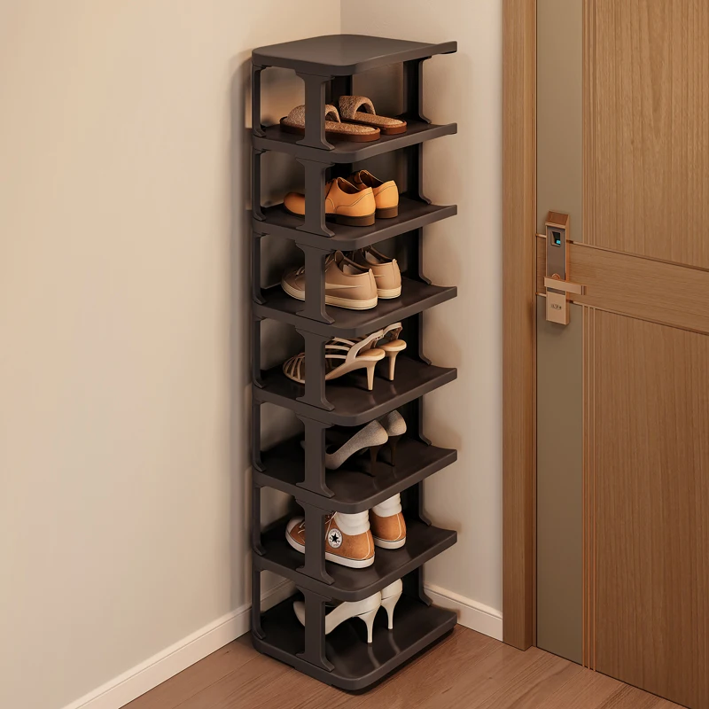 Simple plastic shoe rack at the entrance, new popular 2022, installation free small narrow dormitory shoe storage shoe cabinet