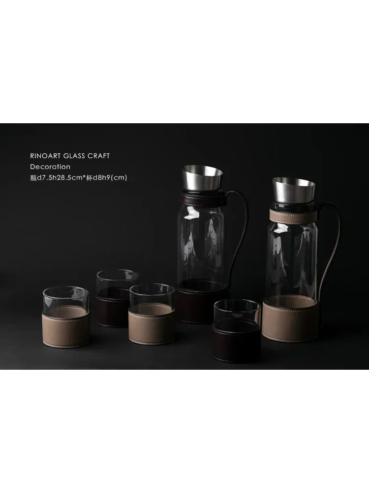 H Deco series one pot two cups/with tea filter! Saddle leather two-color cool kettle large capacity brewing teapot