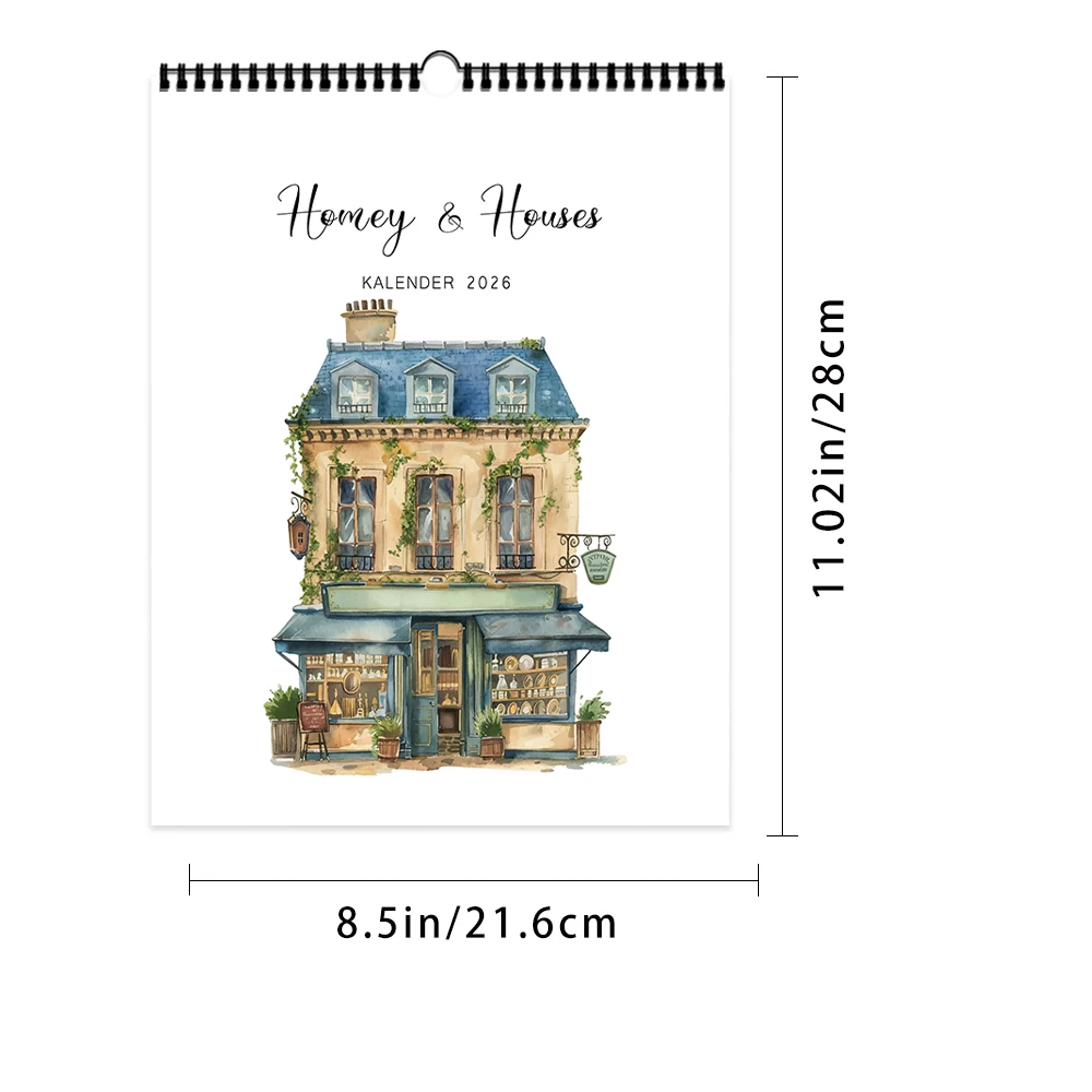 قطعة واحدة من تقويم الحائط 2026، سلسلة شفاء اللوحة الزيتية، 12 تصميمًا جميلًا، هدية مثالية لأعياد الميلاد والكريسماس والعام الجديد #2