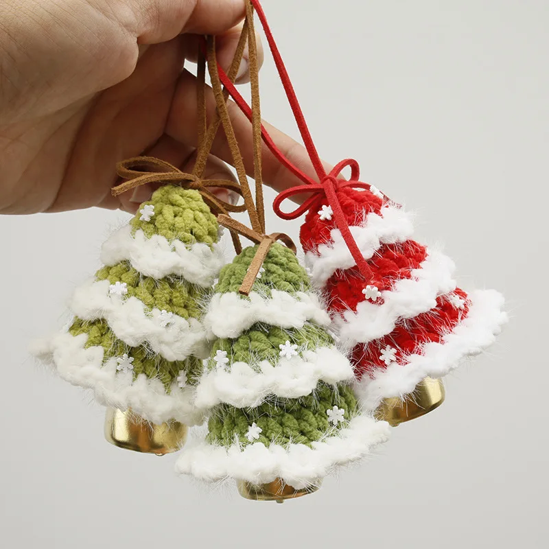 2026 Gehäkelter Weihnachtsbaum-Anhänger, Fertiggestellter Handgewebter Weihnachtsanhänger, Liebliches Geschenk – Detail 2