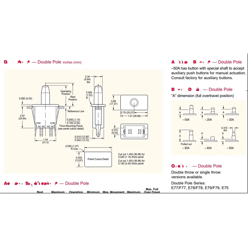 1PCS/LOTS Germany CHERRY ZF 0E79-00A0 6-Pin Reset Pushbutton Keypad Micro Travel Non-Locking Switch IC Electronic components