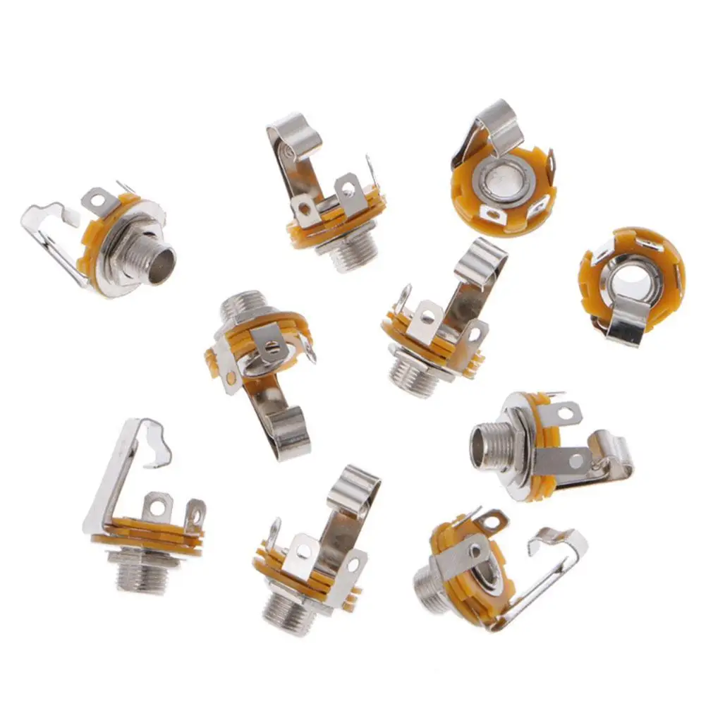 10pcs/set Electric Guitar Input Jack For All Electric Guitar & Bass Guitar 1/4