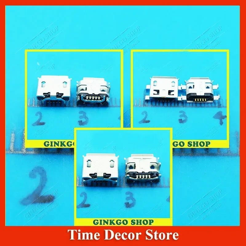 3Models Total 60pcs Micro USB 5P Jack Connector Tail Charging Socket Commun Use