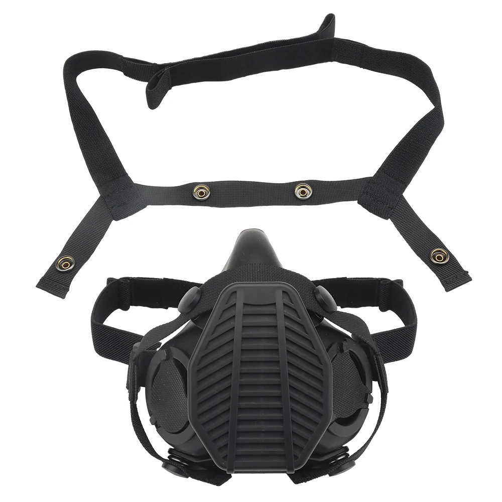 

SOTR Tactical Respirator Gas Mask Efficient Filtration System Paintball Airsoft Half Face Protective Mask Halloween Cosplay Prop