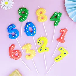 Dinosaur Digital Candles Cake Decorations Topper Age Years Happy Birthday Holiday Animals Colorful Party Supplies Boy
