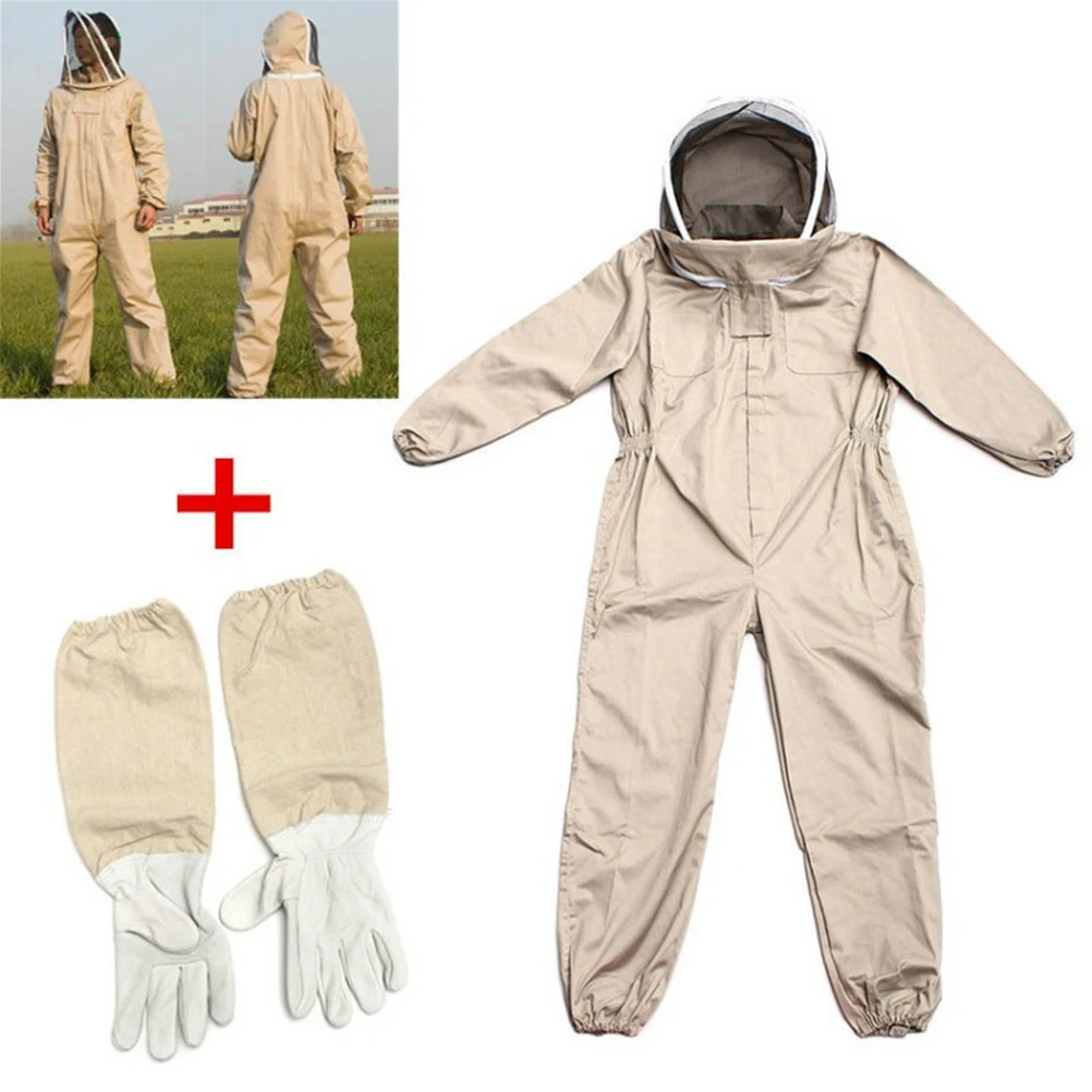 

Beekeeping Suit Full Body Gloves Veil for Men Women Breathable Comfortable Anti-Bee Costume Durable