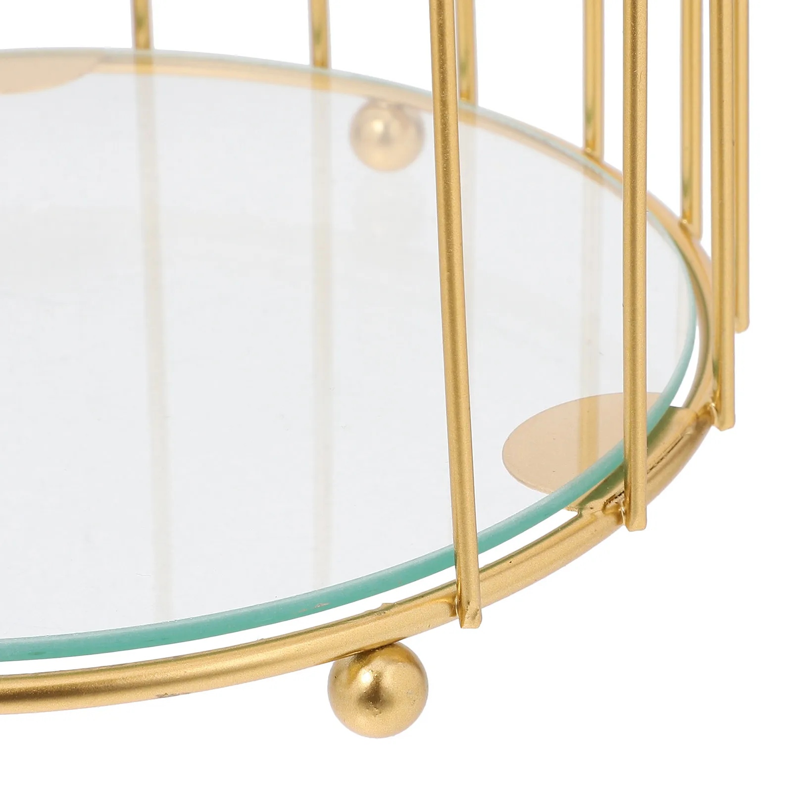 Golden Bird Cage Cake Stand Elegant Metal Dessert Display Stand for Wedding Shower Party Tiered Cupcake Fruit Serving Tray - view 2