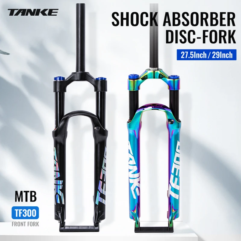 

TANKE Mountain Bike Fork Bicycle Quick Release Models A Post Shoulder Control Dazzle Color 27.5"/29 Inch Damping Shock Air Fork