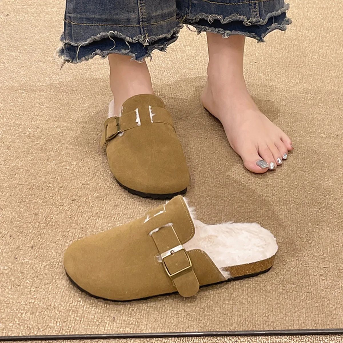 Women Clogs Slippers Cork Comfortable Classic Fashion Mules Slippers Women Casual Outdoor with Arch Support Sandals Slides Women