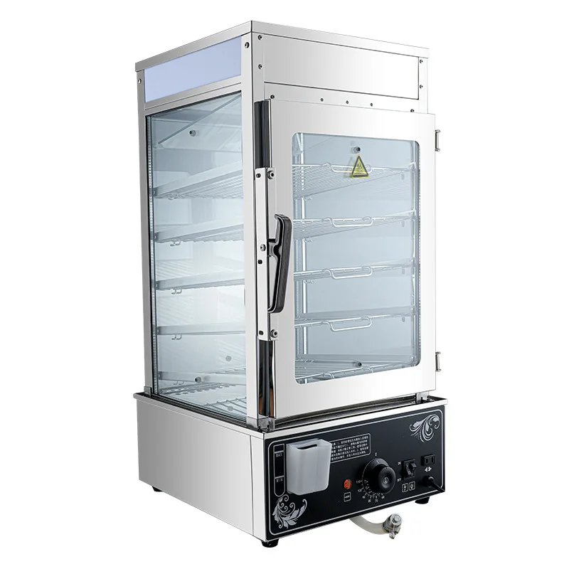 5-Tier Electric Dumpling Steamer, Commercial Baozi Mantou Machine, Automatic Steam Cabinet, Fast Frozen Bun Cooking Equipment