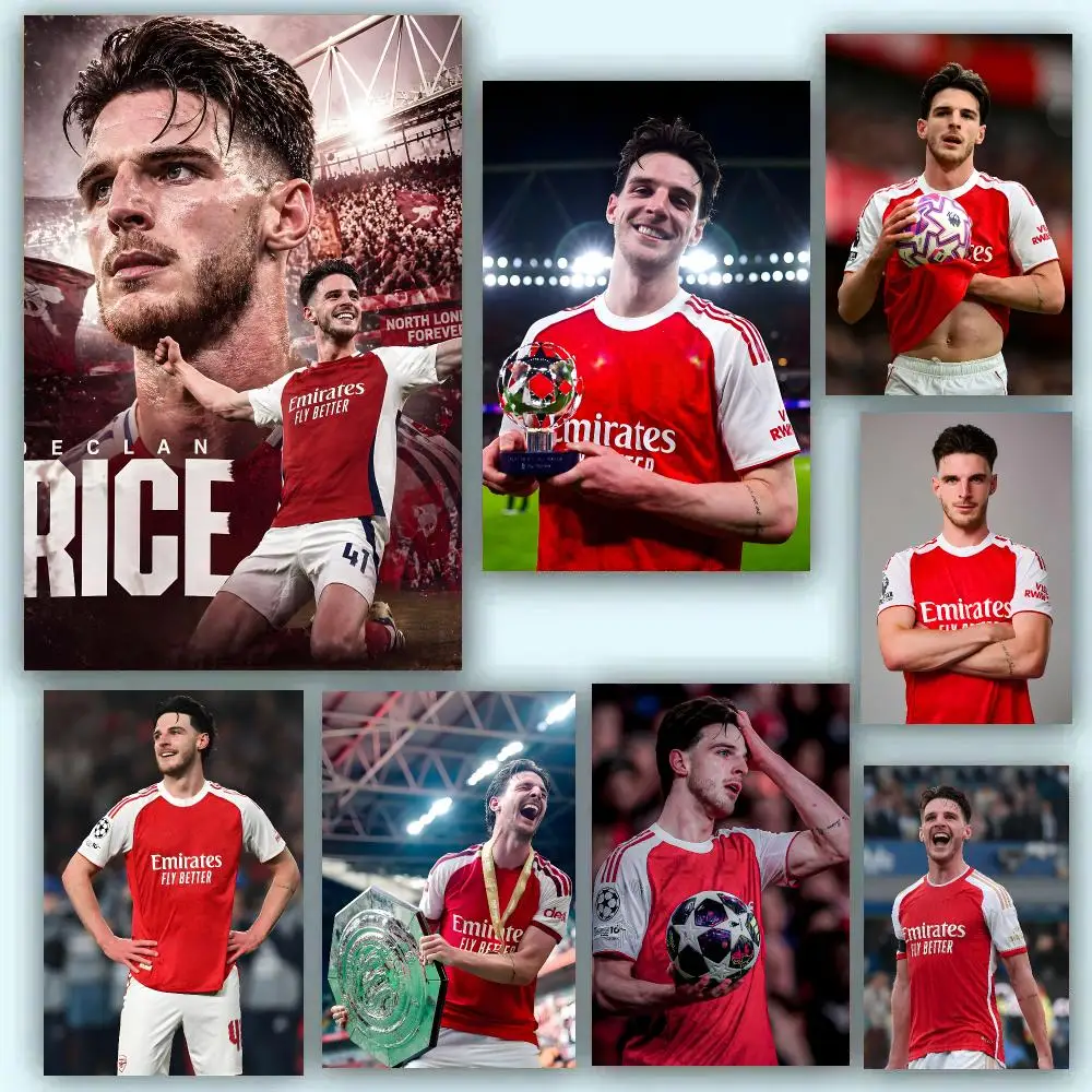 Football Player D-Declan Rice Poster Room Decor Home Wall Art Printing Waterproof Garage Bed Room Posters Gift
