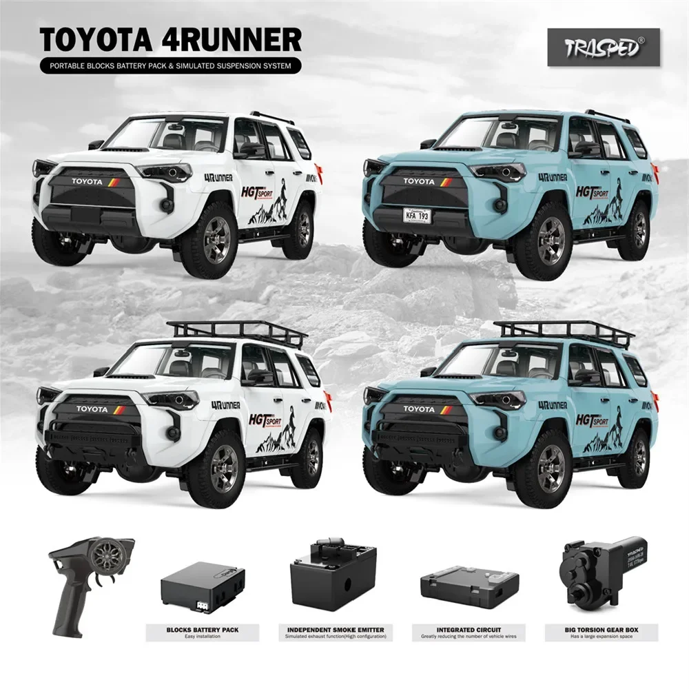 HG HG4-52 TRASPED 1/18 2.4G 4WD RC Car Rock Crawler LED Light Simulated Sound Off-Road Climbing Truck RTR Full Proportional