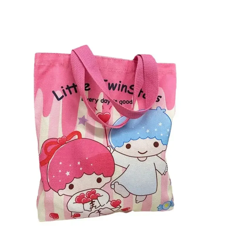 جديد حقيبة كروسبودي الكرتون مرحبا كيتي حقيبة قماش قنب فتاة حقيبة كتف طالب Kawaii الكرتون لطيف حقيبة الغداء حقيبة تسوق