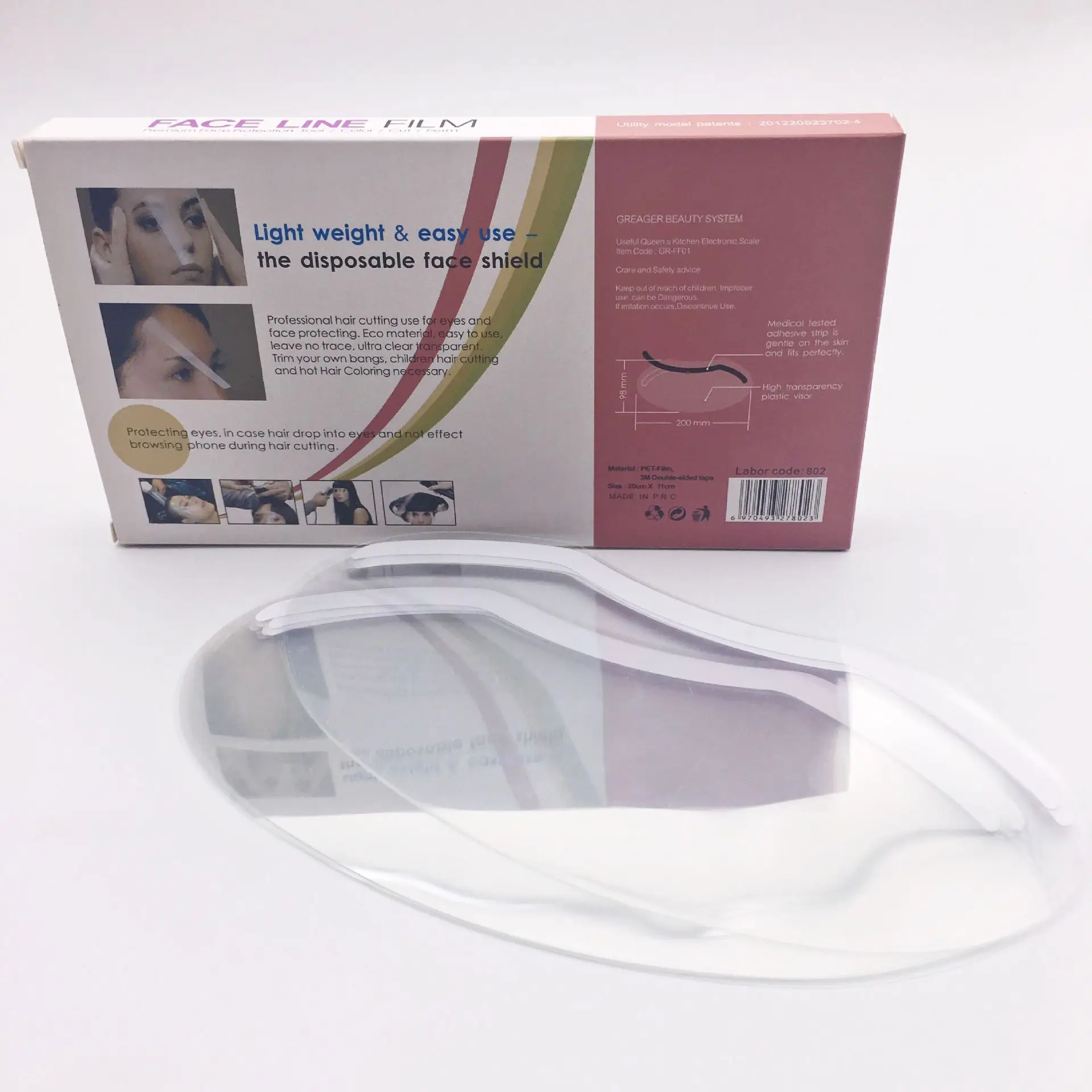 Barbershop 100 PCS Makeup Shower Face Shields Visors Disposable Masks for Hairspray Salon Supplies Hairdressing Tools