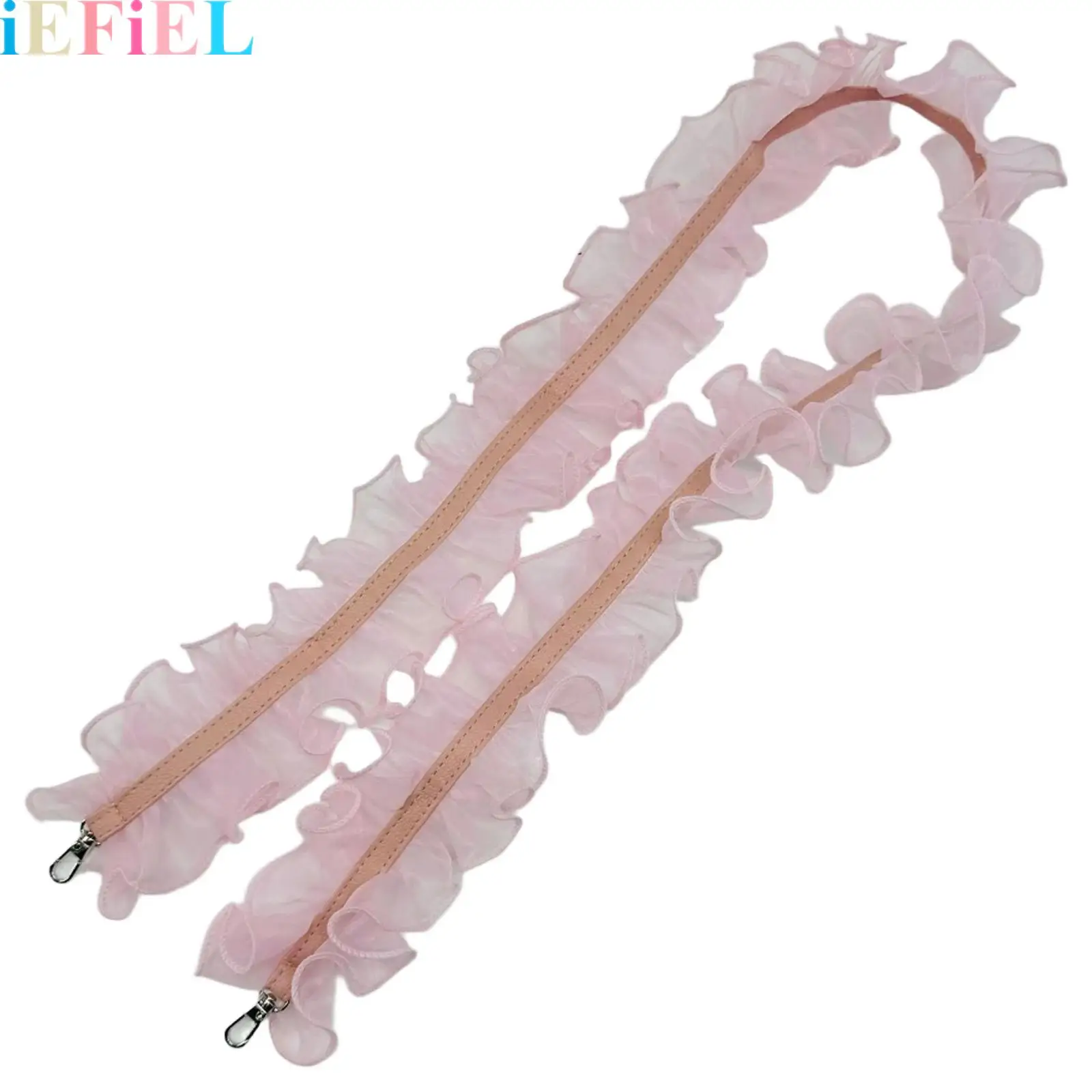 

Women Cute Replaceable Ruffle Strap Smartphone Shoulder Tulle Outdoor Neck Hanging Accessories