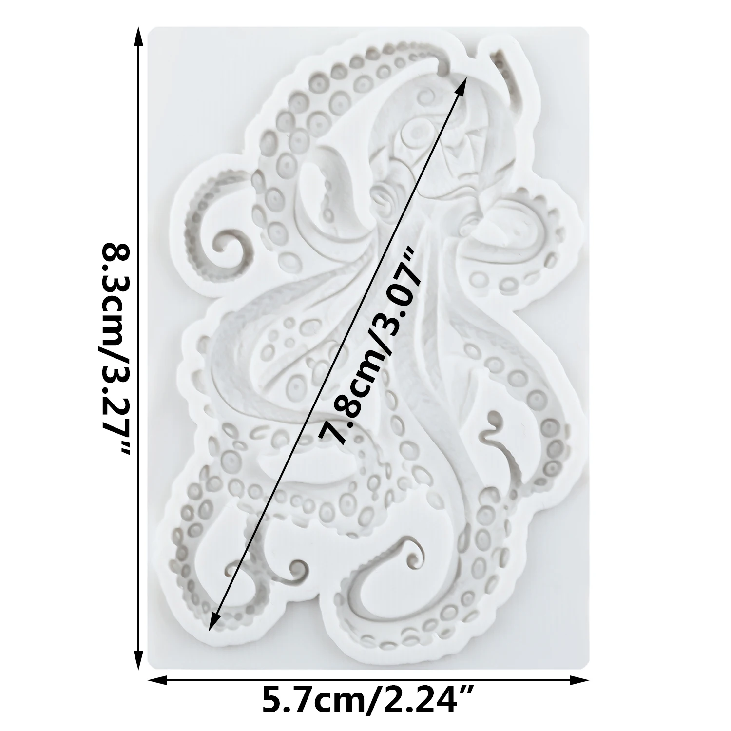 Octopus Silicone Molds Squid Fondant Cake Decorating Tools Cupcake Topper Candy Sugar Craft Gum Paste Polymer Clay
