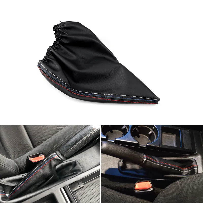 Car Accessories Interior For BMW 3 Series E36 E46 E30 E34 M3 Center Console Manual Handbrake Gaiter Boot Leather Cover Trim
