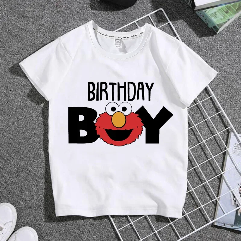 تي شيرت صيفي جديد للأطفال لعام 2025 تي شيرت للأولاد والبنات تي شيرت مطبوع عليه رسوم كرتونية Q-نسخة كوكي مونستر إيمو للأطفال