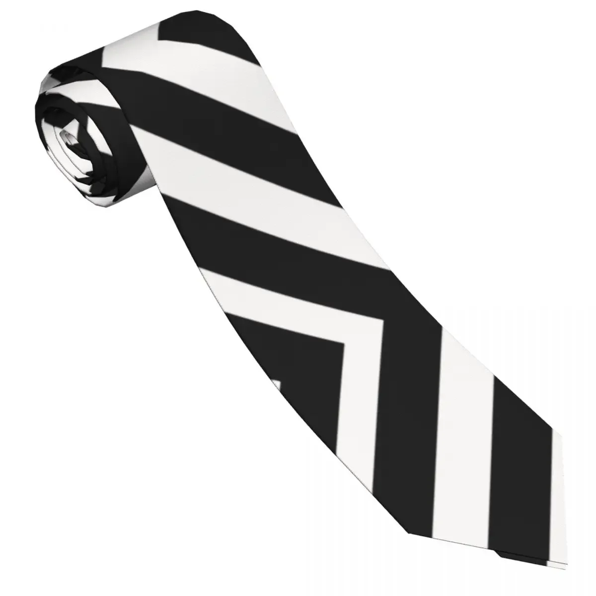 White Black Streak Tie For Men Women Necktie  Clothing Accessories