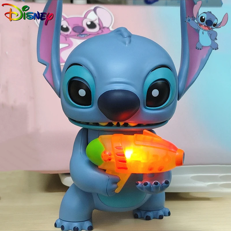 

Disney Cute Stitch Stacey Sound Talking And Light Hand Puppet Anime Action Figure Model Toy Kawaii Doll Kids Halloween Gift