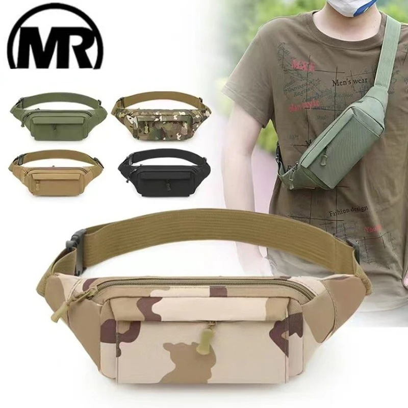 2024 New Fashion Men's Waist Bag Mobile Phone Bag Multi-functional Sports and Leisure Outdoor Camouflage Shoulder Bag Chest Bag