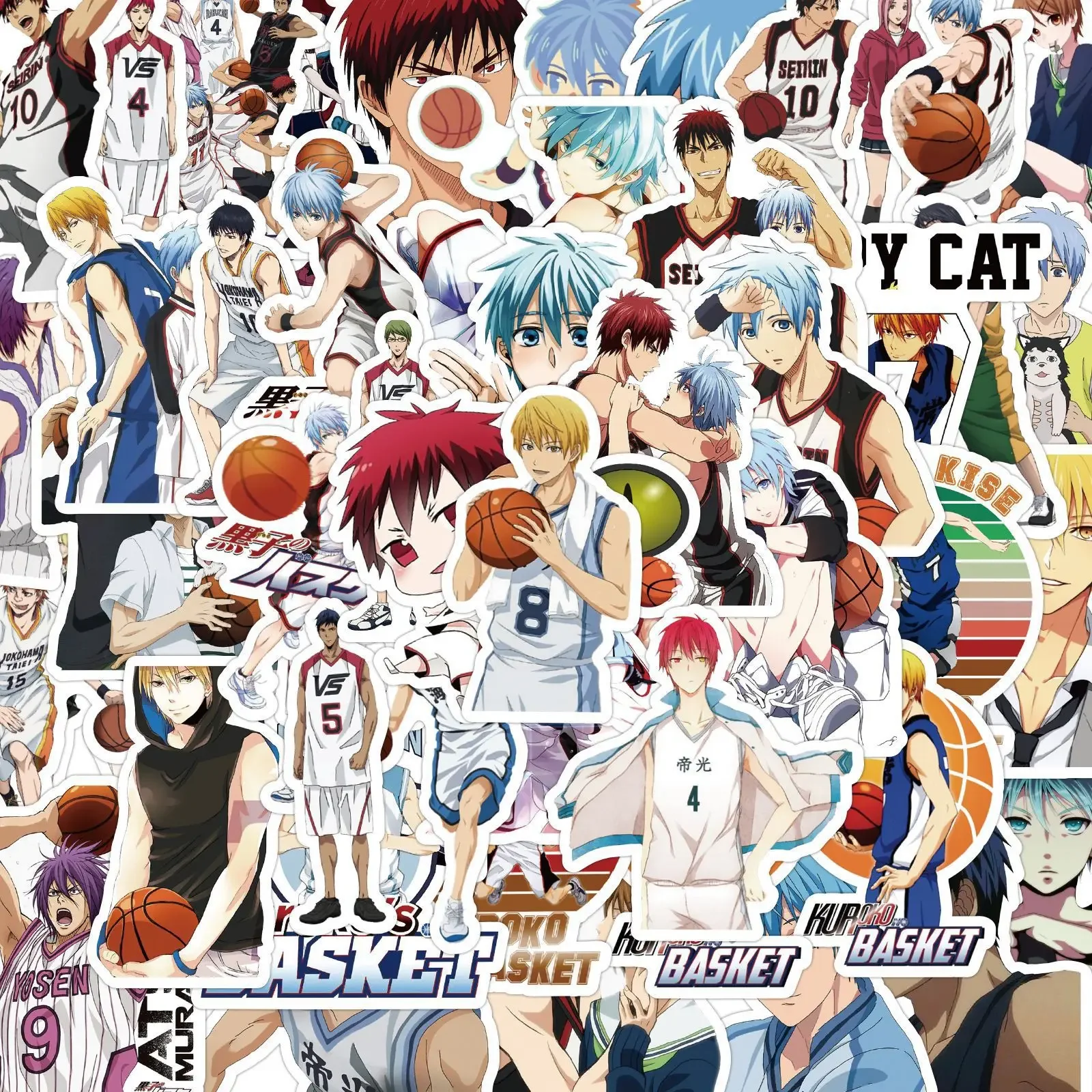 

50PCS Japanese Classic Anime Basketball HD Pattern Stationery Stickers Luggage Laptop IPad Journal Skateboard Wholesale Decals