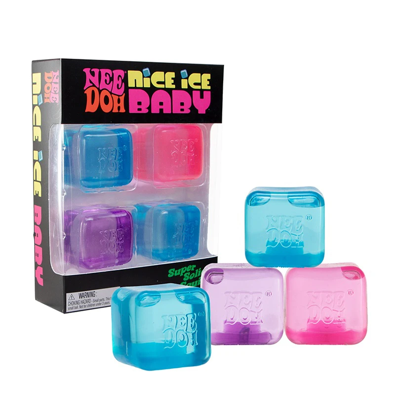 Needoh Cube Drip Fidget Sensory Toy Maltose TPR Jellyfish Snow Ball Press Doh Change Color Portable Anxiety Decompression Gift