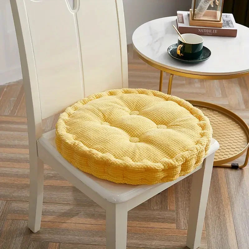 1pcs 3D Corn Kernel Cushion, Thickened Handmade Chubby Cushion, Tatami Cushion, Corduroy Chair Cushion, Classroom Chair Cushion