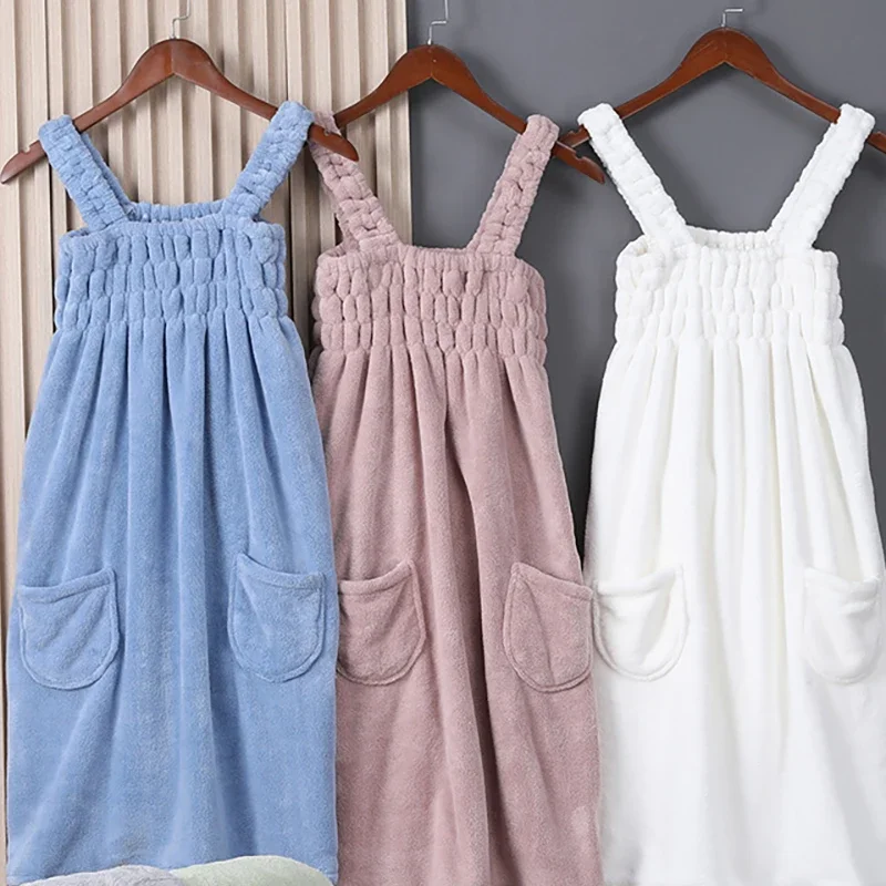 82x140cm Large Bath towels For Body coral velvet Bath Skirt  Fashion Lady Wearable Fast Drying Beach Spa Bathrobes Bath Towels