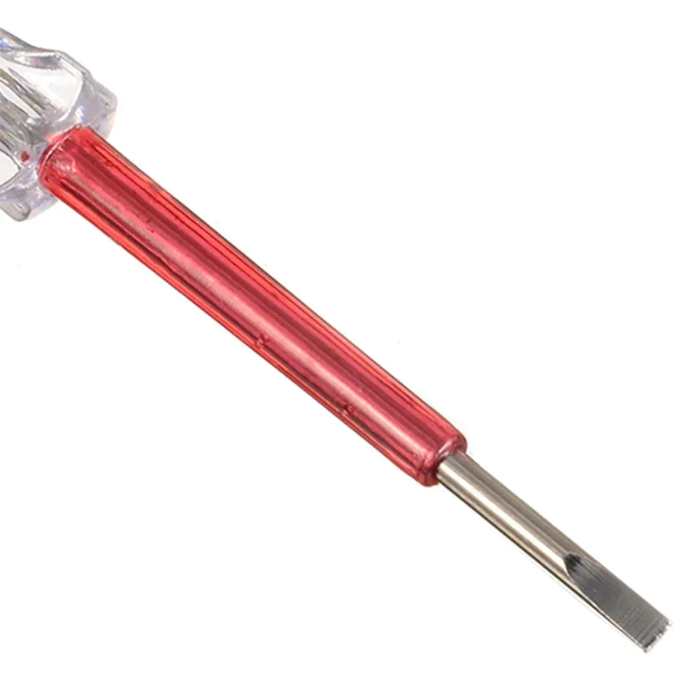 

Electrical Tester Screwdriver 100V-500V With Slotted Blade 130*10mm Current Measurement Easy To Use Voltage Tester Pen