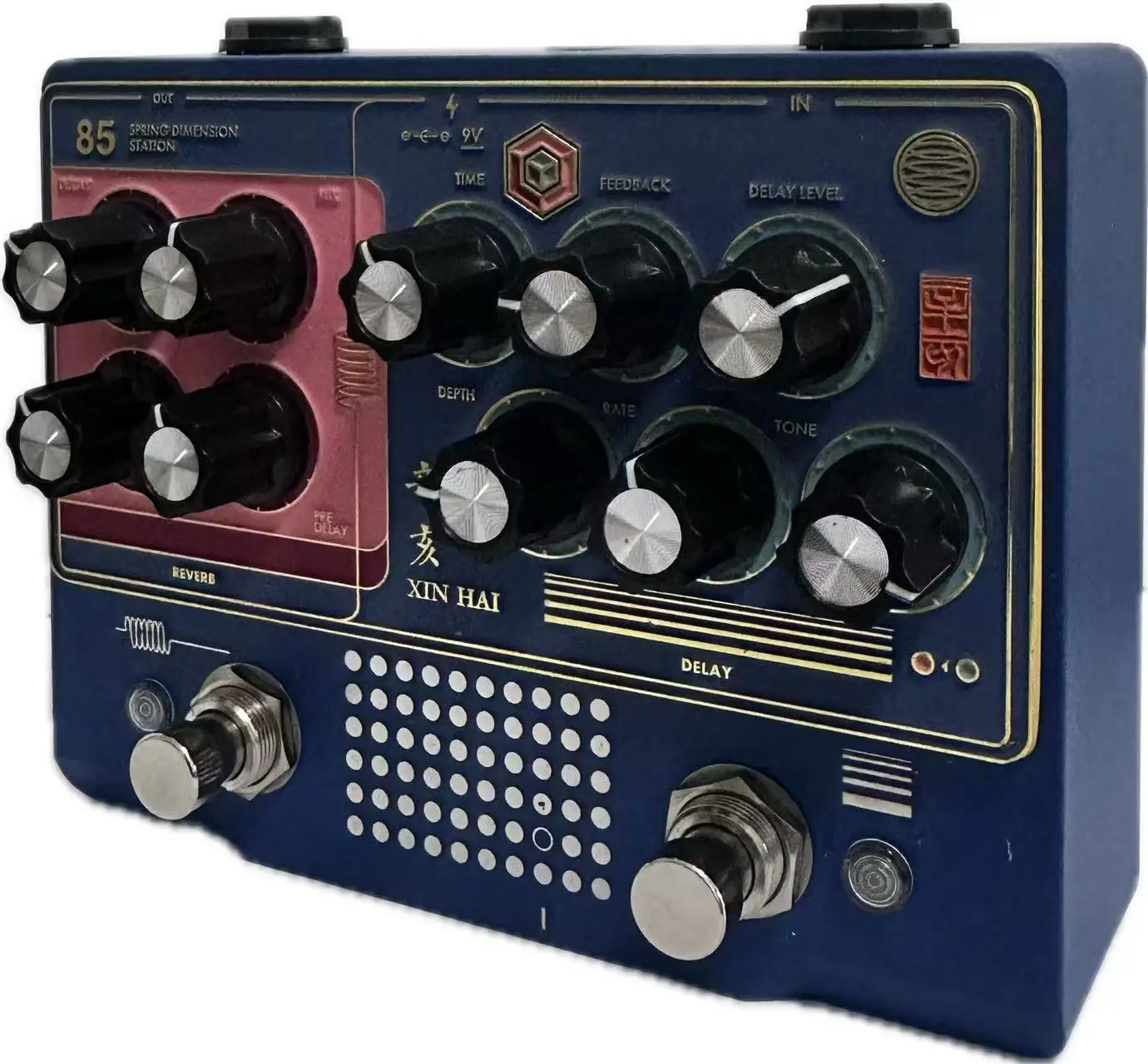 Gervana Xinhai Reverb And Delay Guitar Pedal, Spring Reverb Effect Analog Pedal