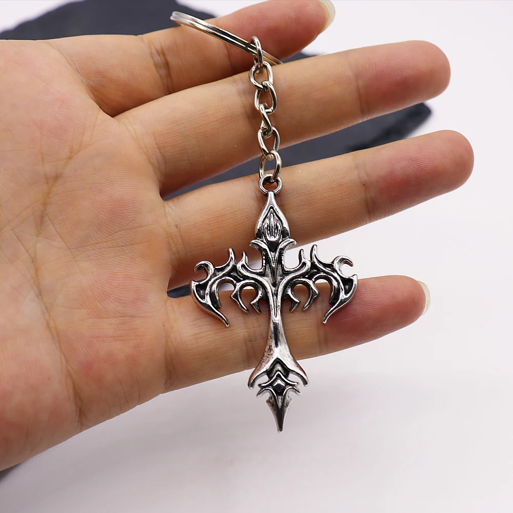 1pcs of cross men\'s alloy keychain key ring accessories bag accessories car keychain pendant