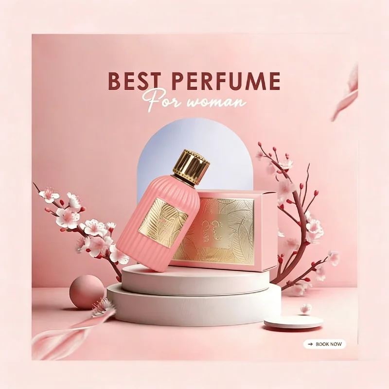 

Pink Perfume - Soft Floral Aroma with Sweet Undertones All-Day Freshness for Work, Dates & Gifting Elegant Bottle Design for Her