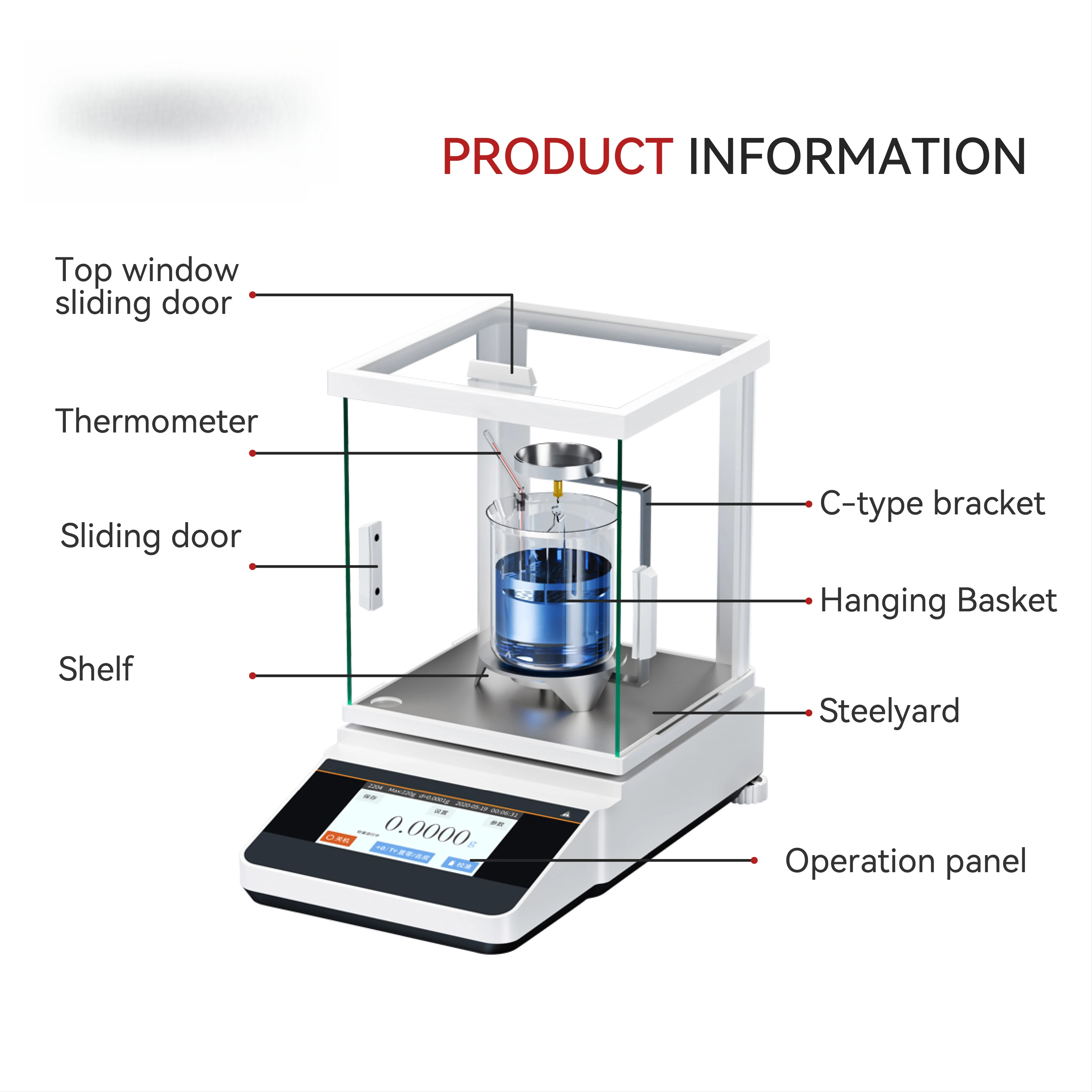 Balança de pesagem digital analítica para joias de laboratório Balança de alta precisão de 0,1 mg