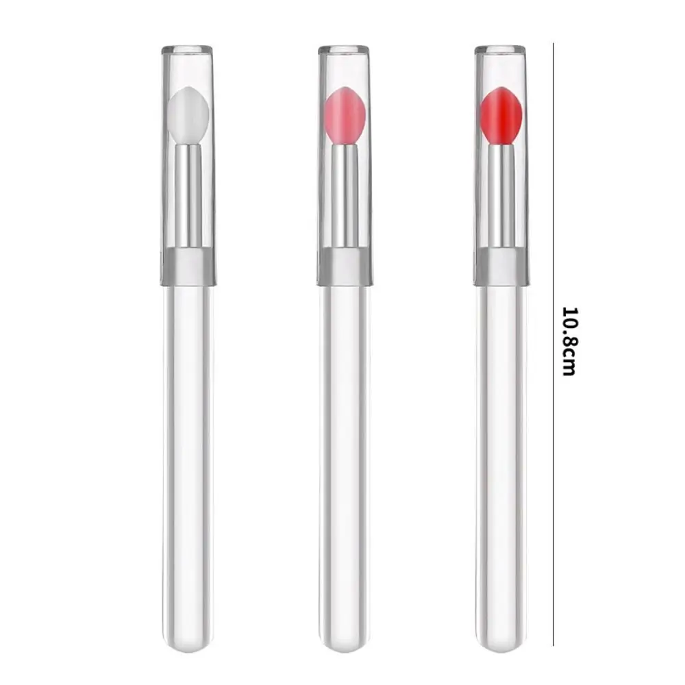 10 قطعة فرشاة فنية للأظافر من السيليكون الشفاف قابلة لإعادة الاستخدام من السيليكون الناعم أداة توزيع الأظافر المحمولة العالمية لامعة الأظافر #6