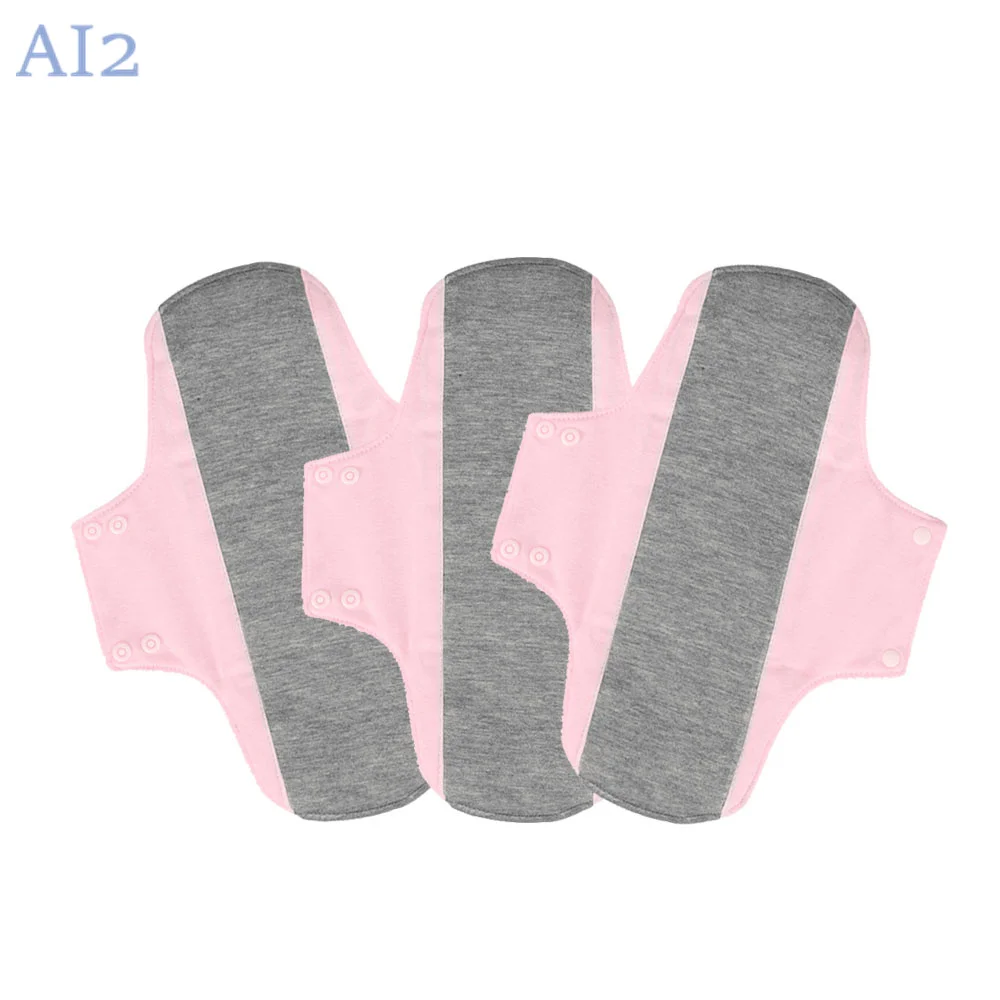 

3 шт. 22*28 см, большие ночные гигиенические прокладки, моющиеся, многоразовые, с графеном, мягкие, для кормящих мам, тканевые менструальные прокладки, ежедневные прокладки для трусиков