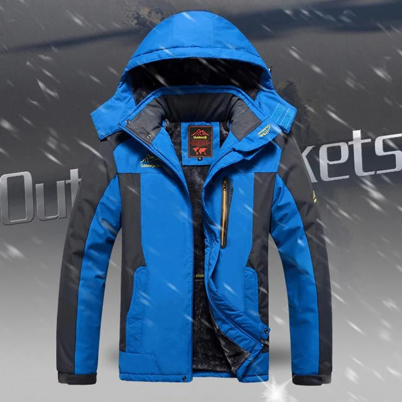 

Winter Camping Hiking Jackets Men's Padded Outdoor Sports Breathable Coats Climbing Trekking Windbreaker Travel Waterproof Coat