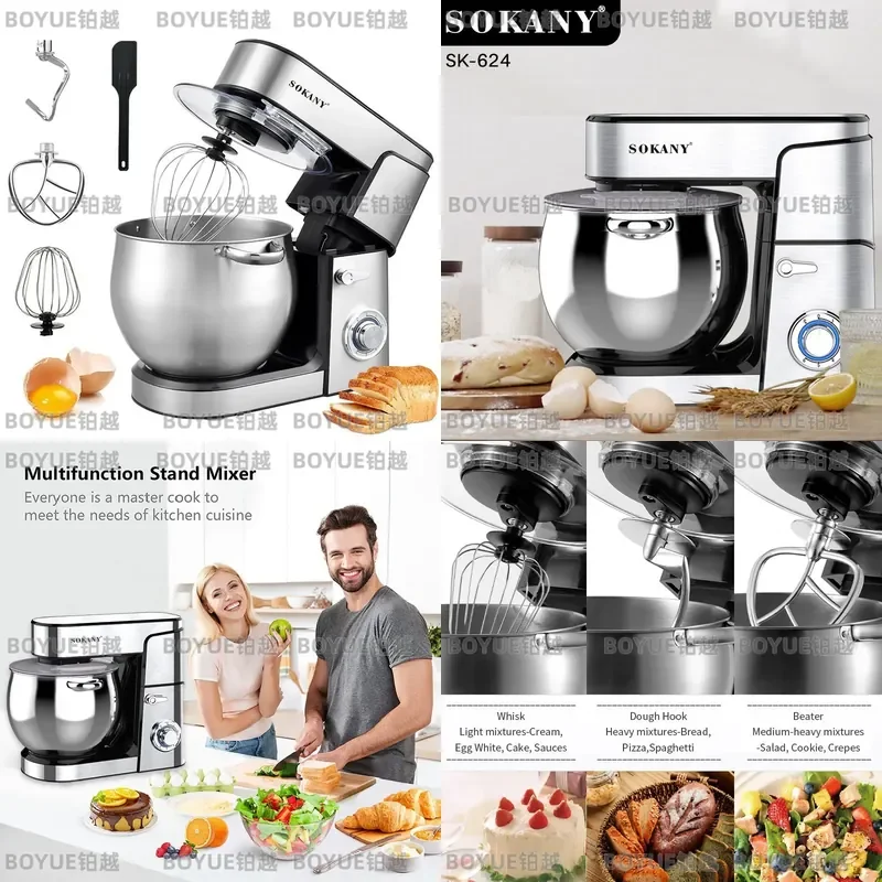 for A Desktop Dough Kneader 13L Household and Commercial Chef Machine 2000W Automatic Egg Beater Mixer