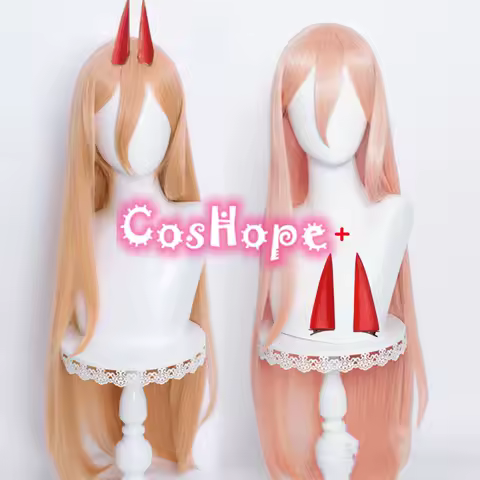 Power Cosplay Wig 100cm Long Straight Orange Pink Wig Cosplay Anime Cosplay Wigs Heat Resistant Synthetic Wigs