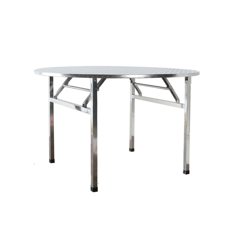 Industrial style stainless steel foldable rectangular table, outdoor portable table, workbench, barbecue stall table, dining tab