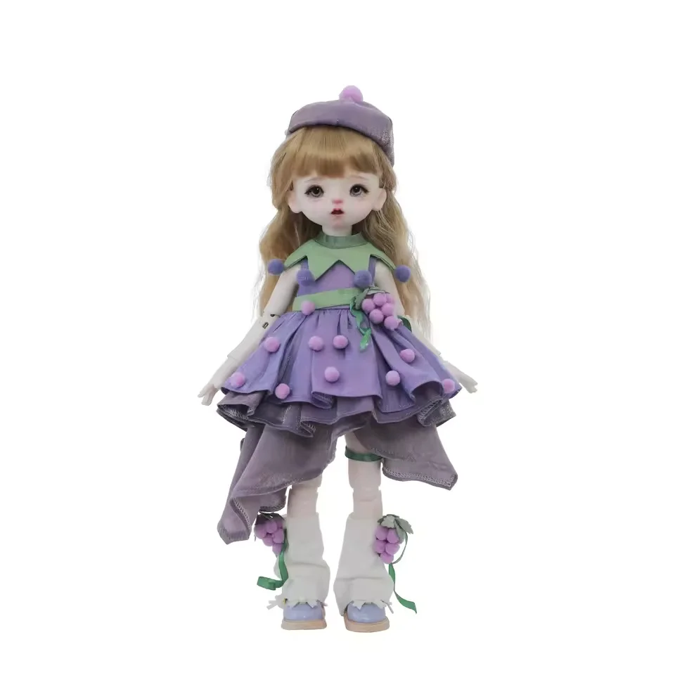 Qiqi A 1/6 Bjd Puppe Baby Gesicht Lila Reign Prinzessin Traube Süße Lolita Stil Koreanische ShugaFairy Ball Jointed Puppen