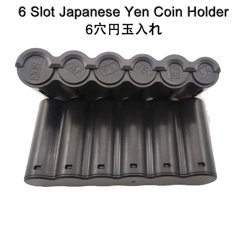 6 Slots Euro Coin Dispenser Japan Saudi Coin Holder Sorter Collector Waiter Cashier Driver Small Change Money Storage Safe Box