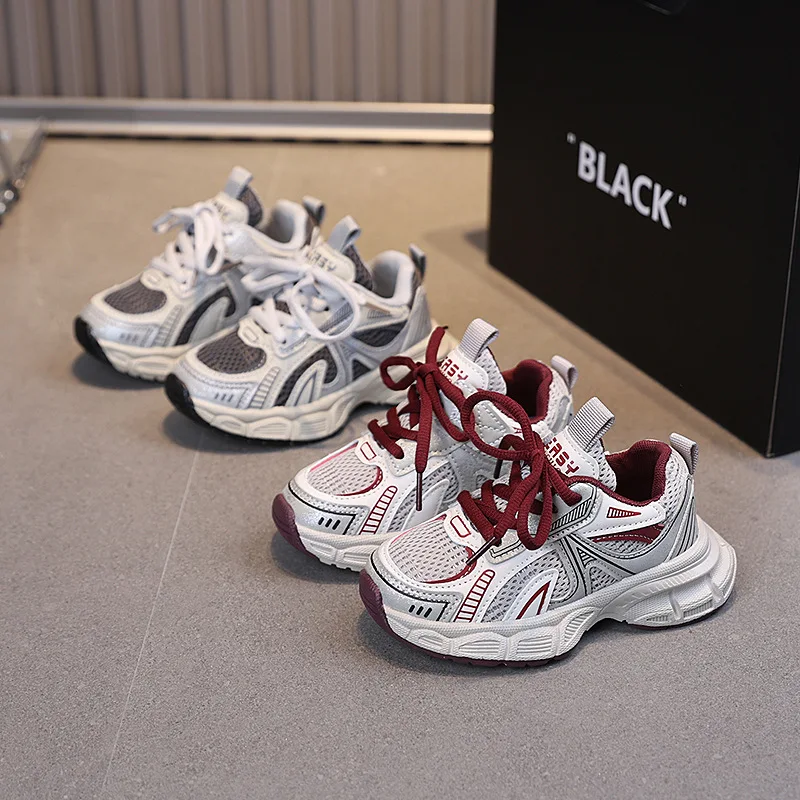 

Спортивная обувь для мальчиков и девочек, детские кроссовки на толстой мягкой подошве, дышащие сетчатые кроссовки 2025 года, новые модные детские кроссовки для студентов, тренд