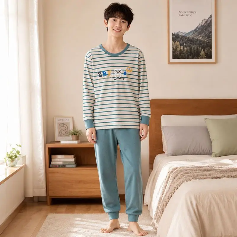 2026 For Children's Baby 6-18 Years Kids Thermal Underwear 2-Piece Set ClothingTop + Pants Boys Autumn Winter Homewear