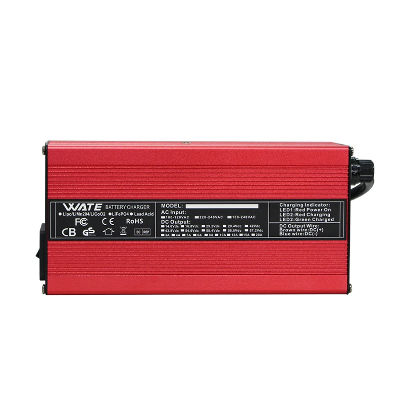 43.8V 15A charger, suitable for 36V 12S LifePo4, fully charged and automatically turns on the light to stop - Image 2