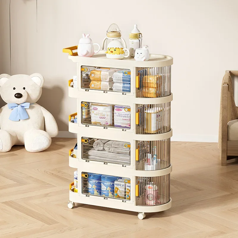 Small cart snack storage rack baby supplies layered drawer storage cabinet living room toy storage