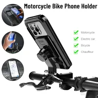 Bicycle Mobile Phone Holder Support Waterproof Motorcycle Bike GPS 360°Swivel Adjustable Cellphone Bracket Handlebar  Mount